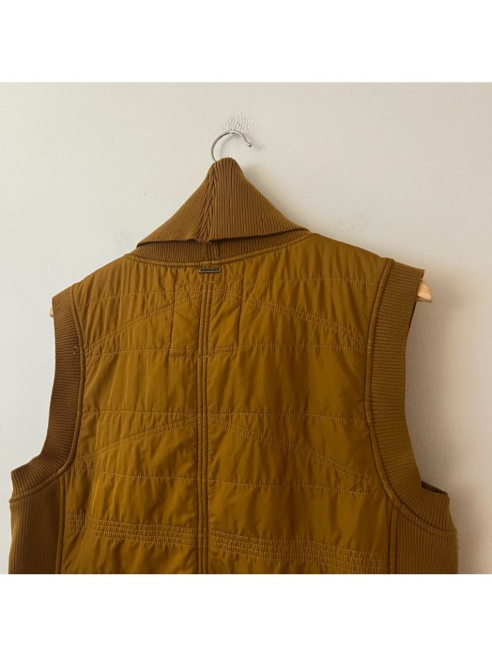 Prana Esla Quilted Sleeveless Collared Tunic Golden Brown Women's Size Large - Picture 11 of 12